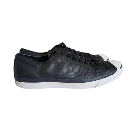 Converse jack Purcell sneakers low top Black Leather Men\'s Sz 11.5 Women\'s Sz 13 main image 10